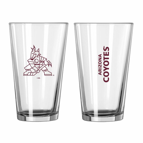 Logo Brands Arizona Coyotes 16oz Gameday Pint Glass 823-G16P-1